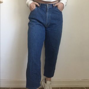 Vintage cropped wide leg jeans